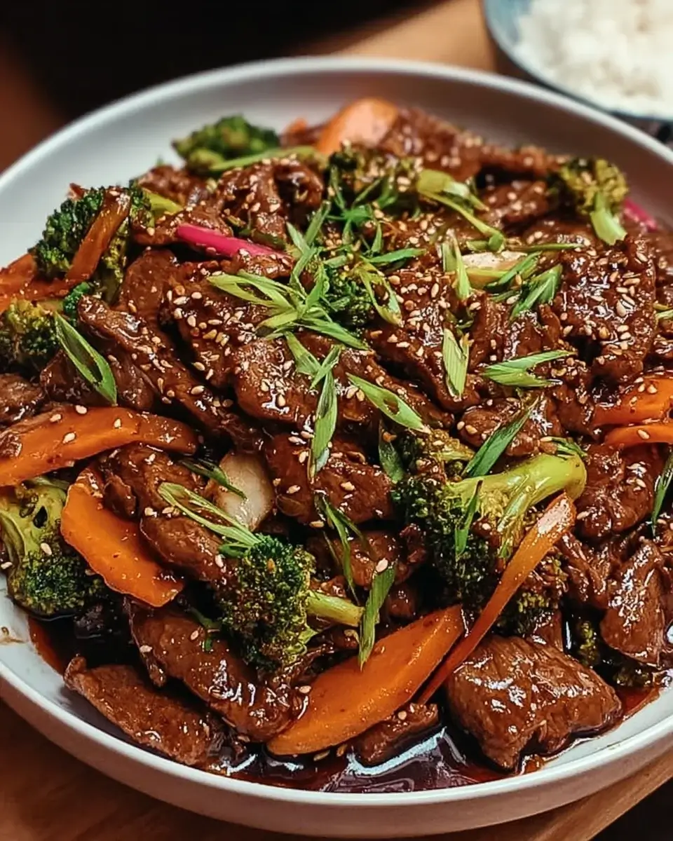 Asiatisches Süß-Ingwer-Rindfleisch-Pfannengericht einfach genießen!