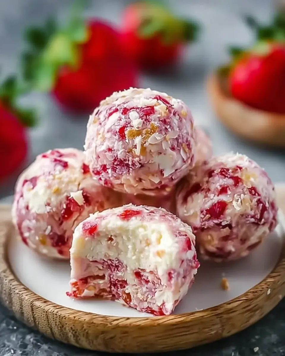 Erdbeer-Käsekuchen-Proteinbällchen: Gesund und lecker!