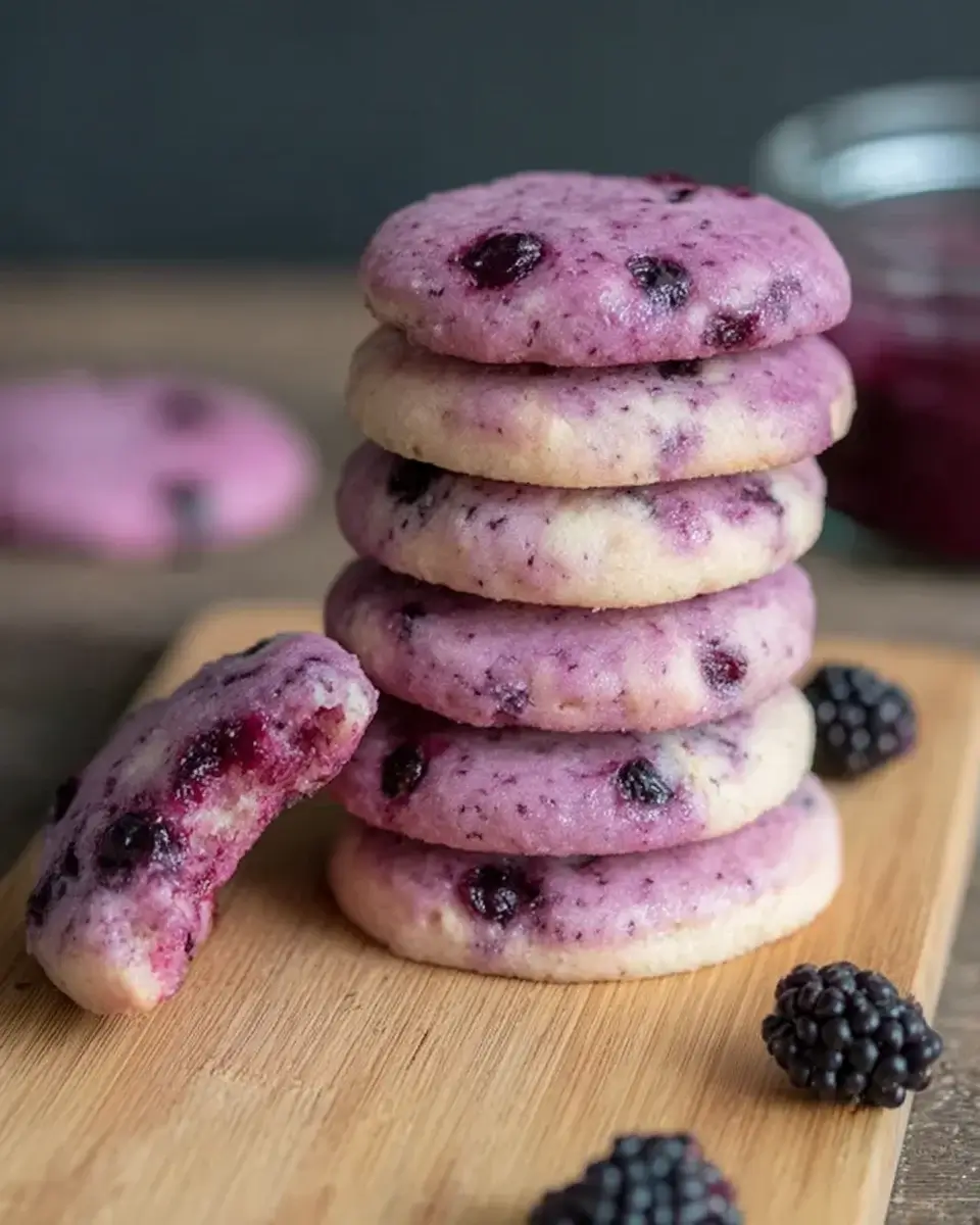 Schwarze Himbeer-Zitronen-Shortbread-Kekse einfach backen!