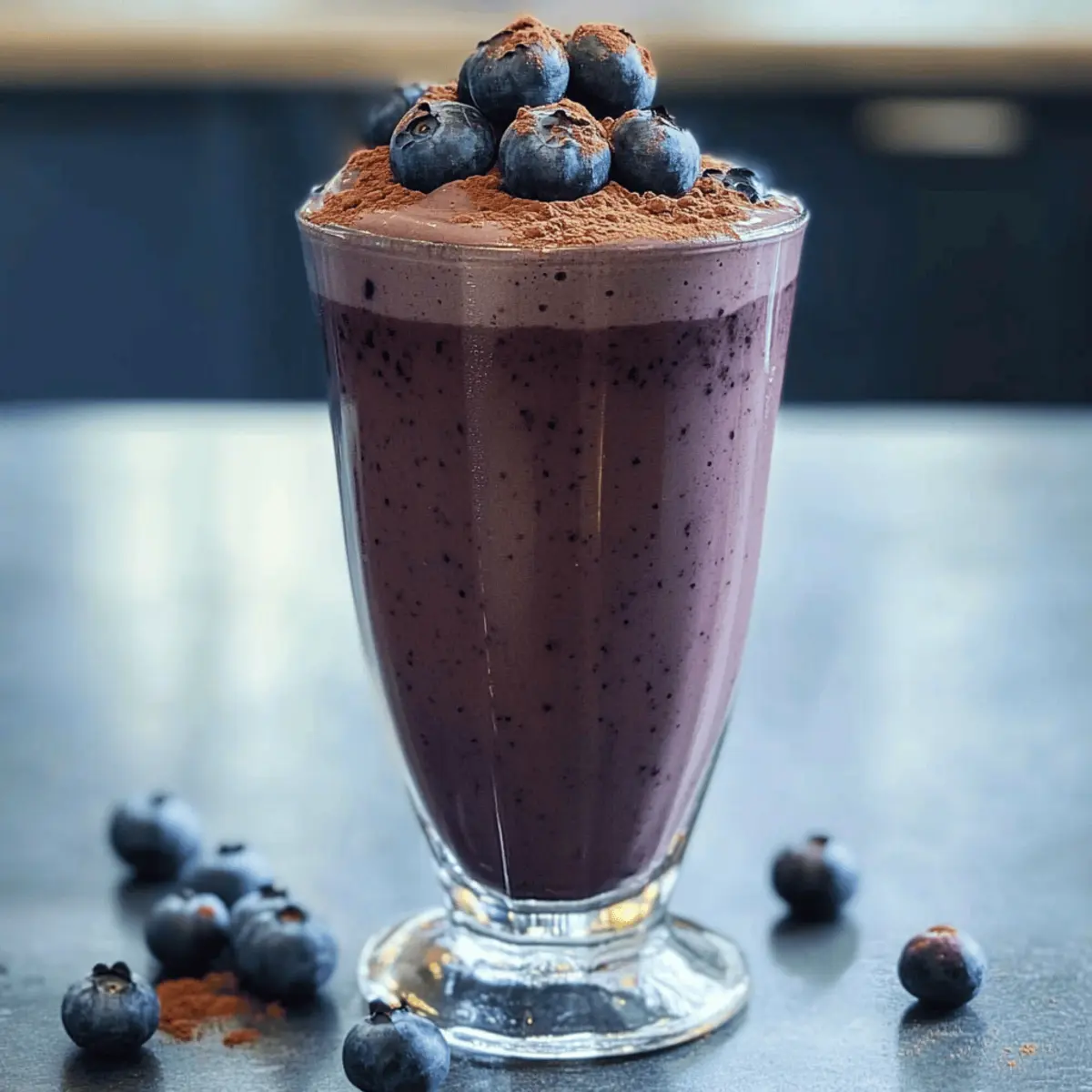 Heidelbeer Schoko Shake Banane für jeden Tag