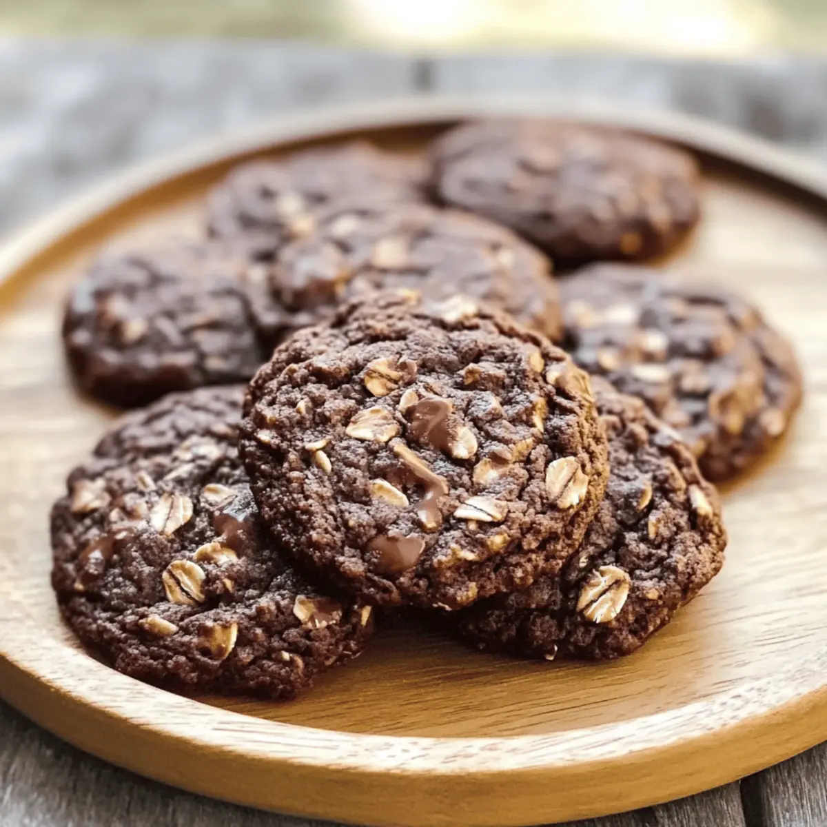 Schokoladen-Haferflocken-Kekse mit weniger Zucker