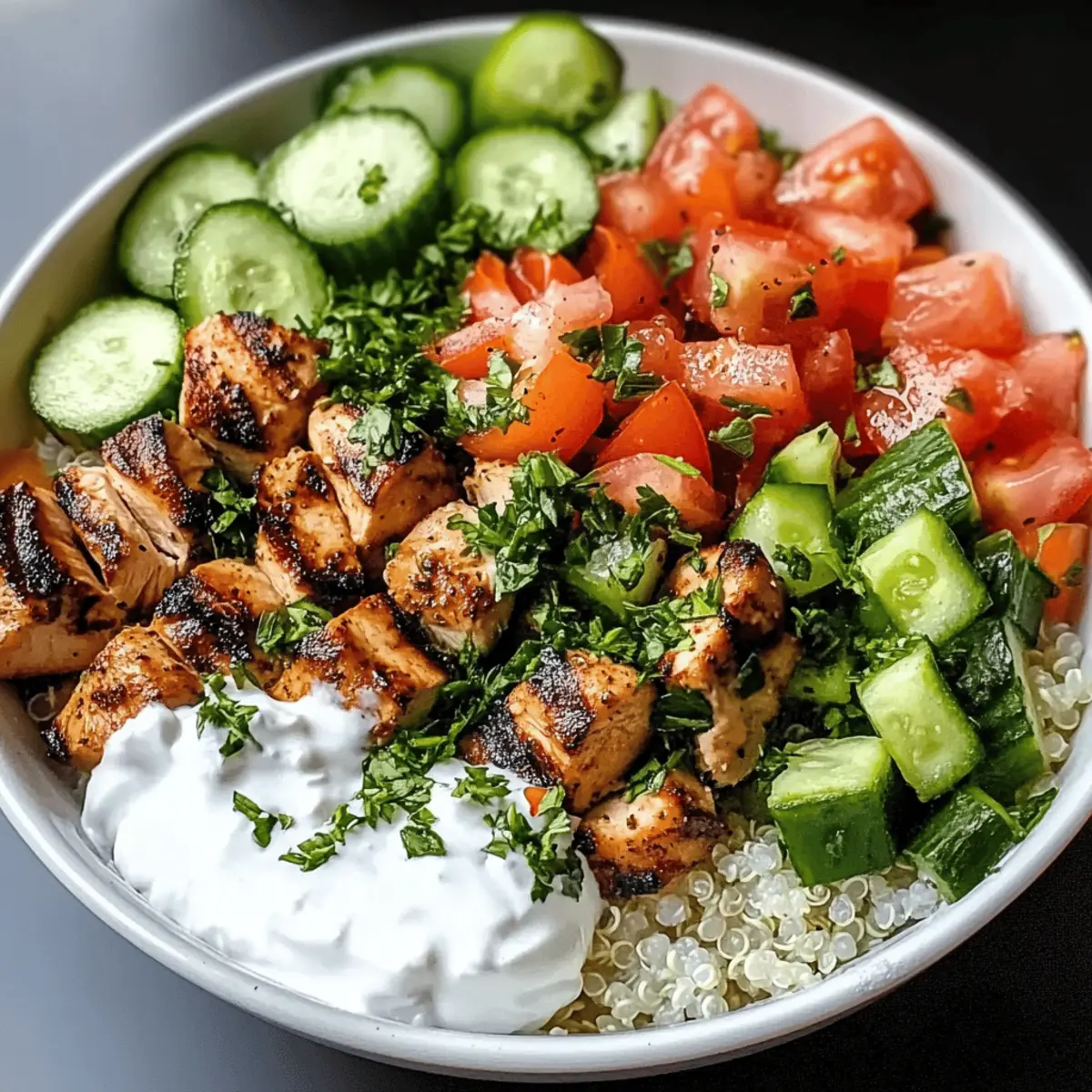 Gesunde Kebab Bowl mit hohem Proteingehalt