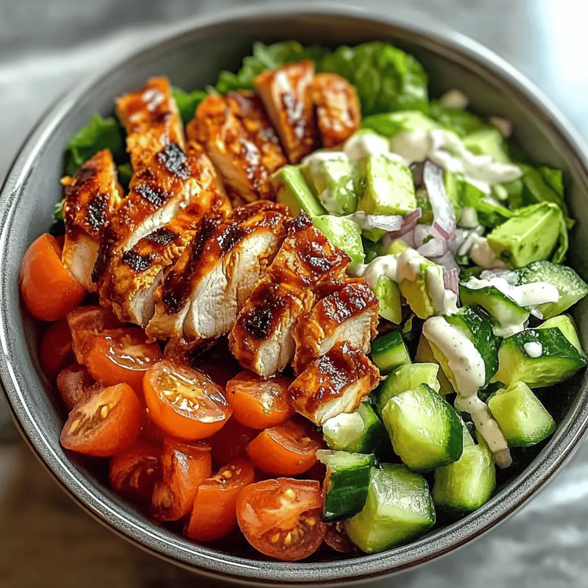 BBQ Hähnchen Geschnittene Salat für jede Gelegenheit