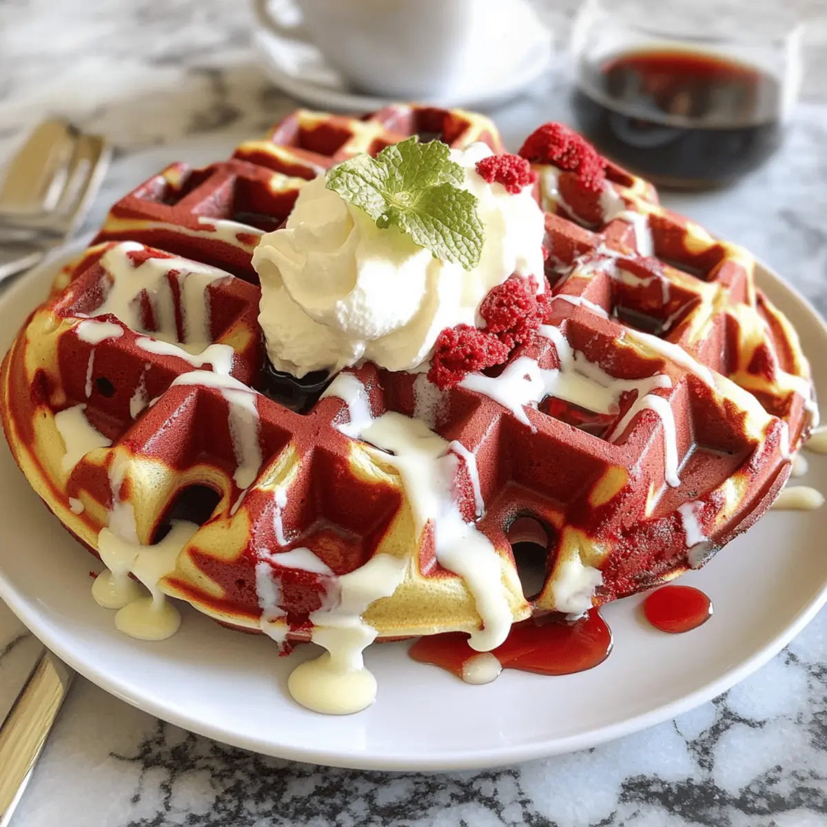 Rote Samt Marmor Waffeln ganz leicht selbst machen