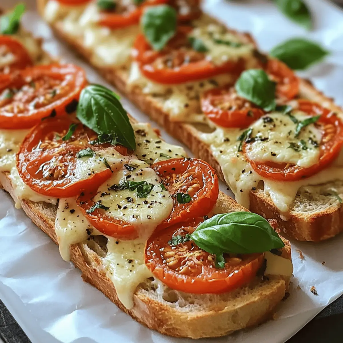 BaguettScheiben mit Tomaten & Mozzarella überbacken