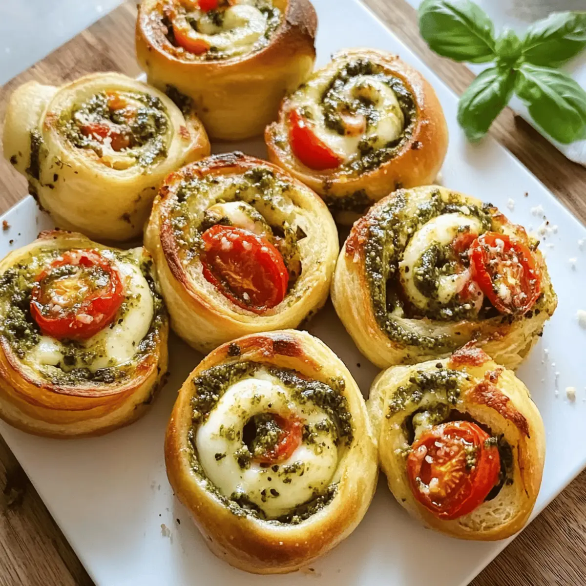Pesto Schnecken mit Tomate und Mozzarella – Gesund und Lecker