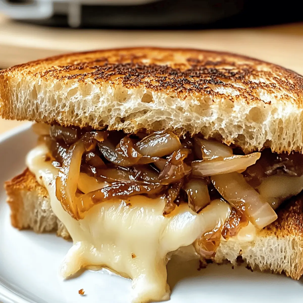 Grilled Cheese Sandwich mit Französischen Zwiebeln