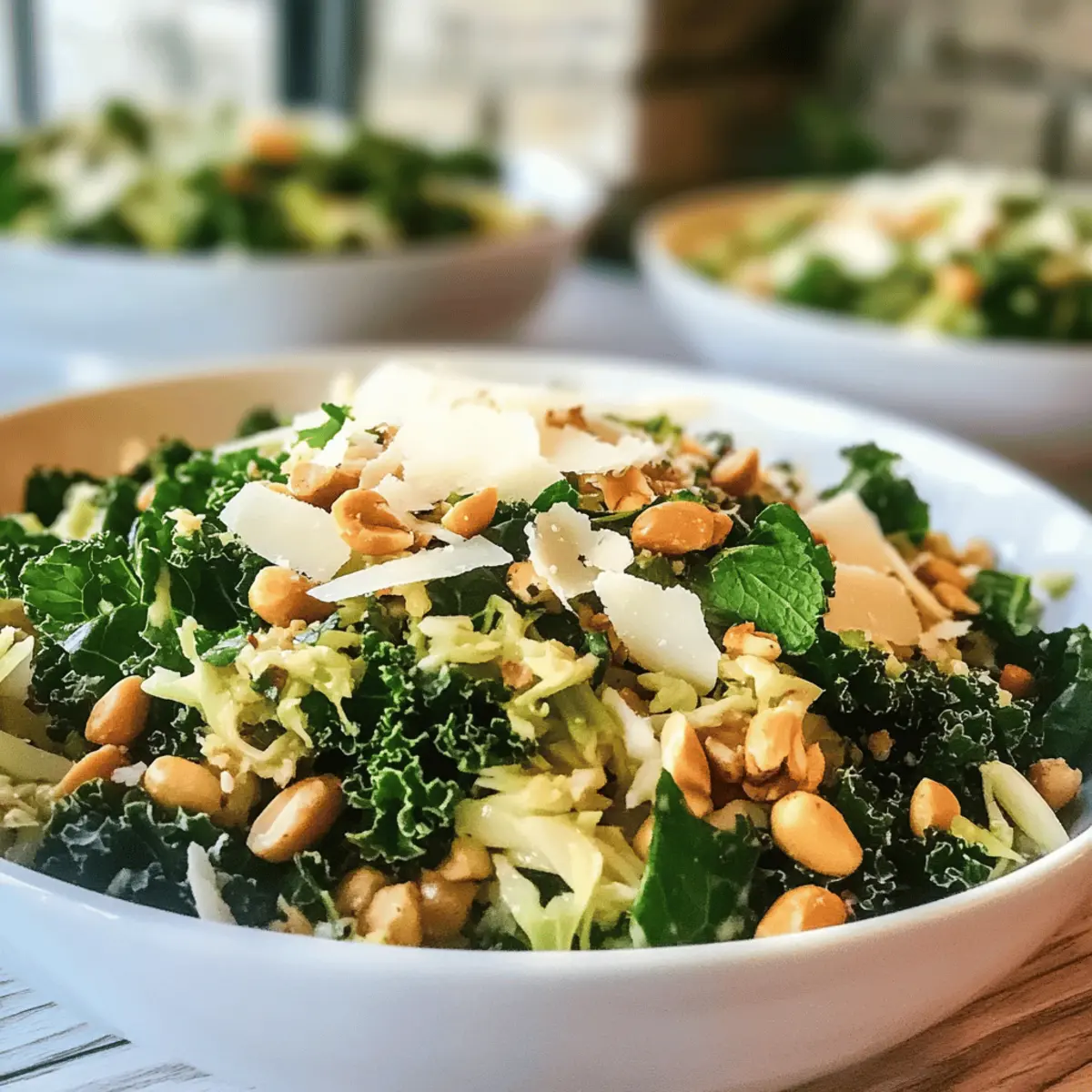 Nussiger Parmesan Houston’s Grünkohlsalat für jeden Tag