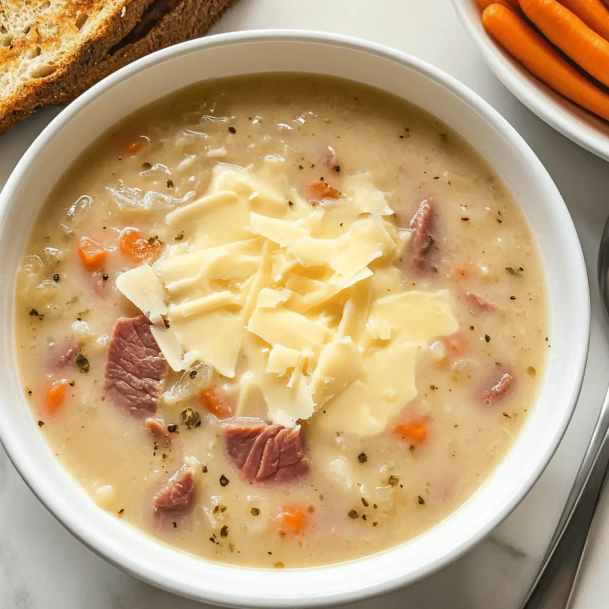 Cremige Reuben Suppe für gemütliche Abende