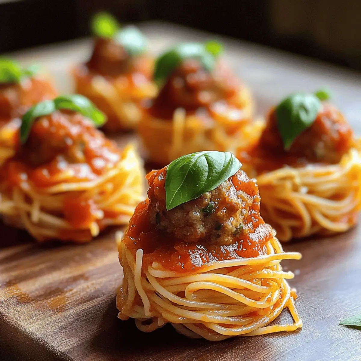 Mini Spaghetti und Fleischbällchen Häppchen: Einfach lecker!
