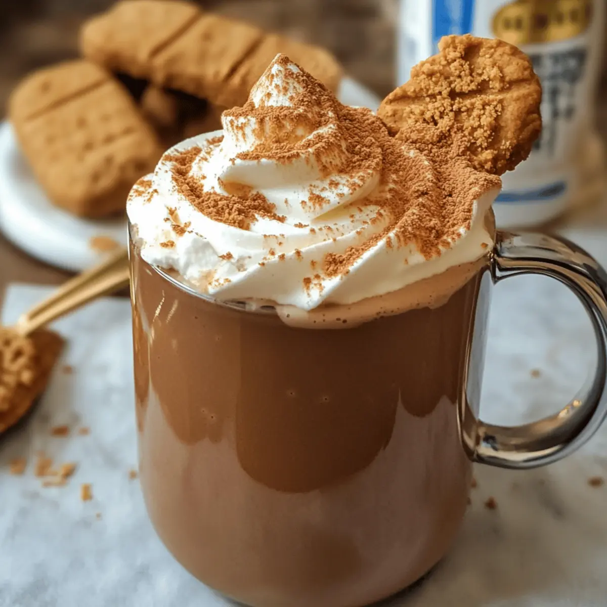 Lotus Biscoff heiße Schokolade zum Genießen