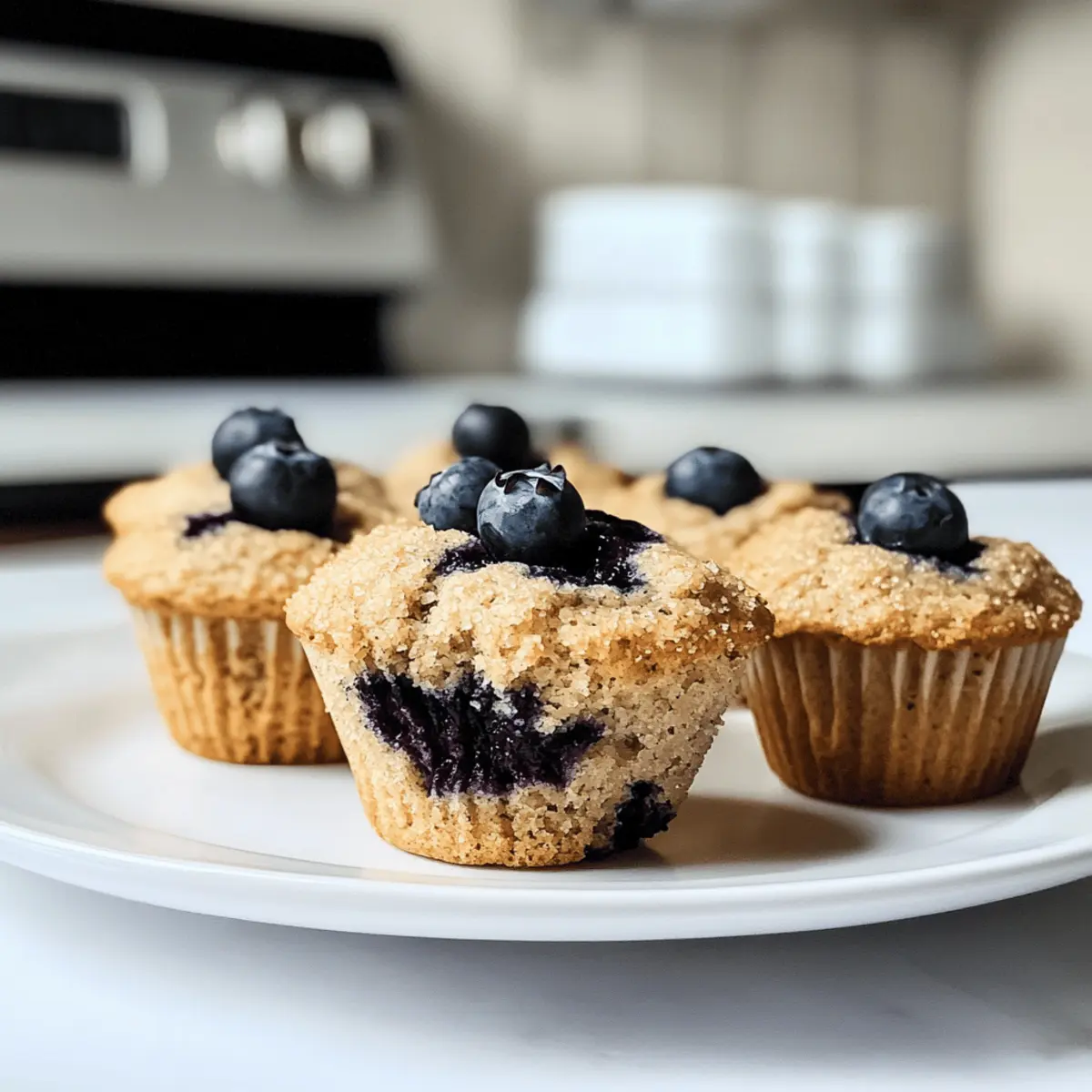 Vegane Muffins mit Blaubeeren für gesunde Snacks