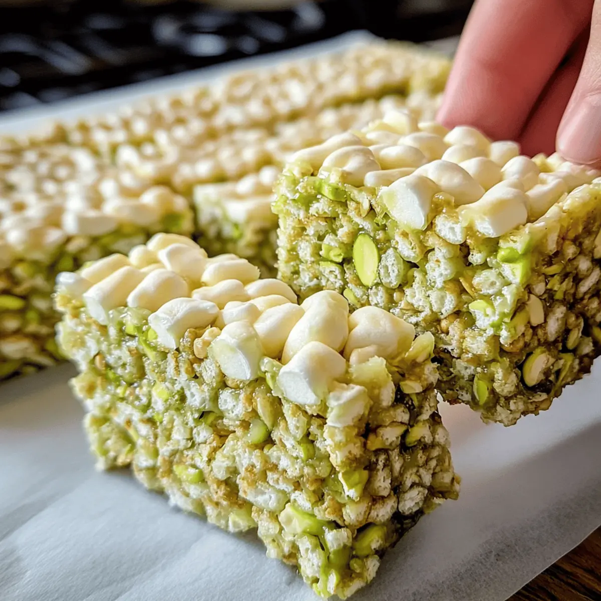 Pistazien Rice Krispie Leckereien ganz einfach selbst machen