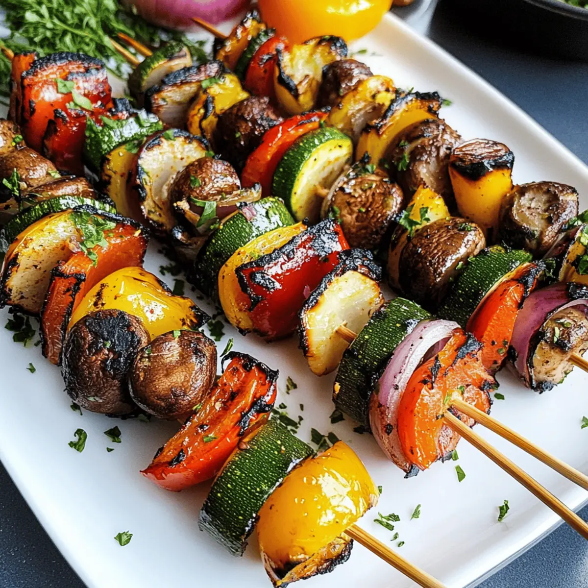 Gemüsespieße mit frischem Kräuter-Zitronen-Marinade