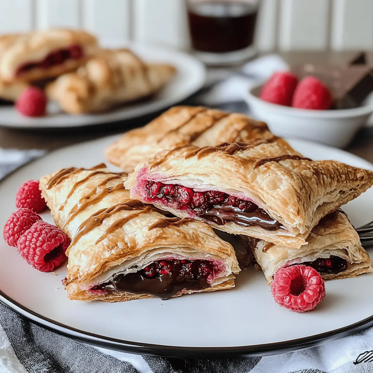 Vegane Quarkfächer mit Himbeeren und Schokolade genießen