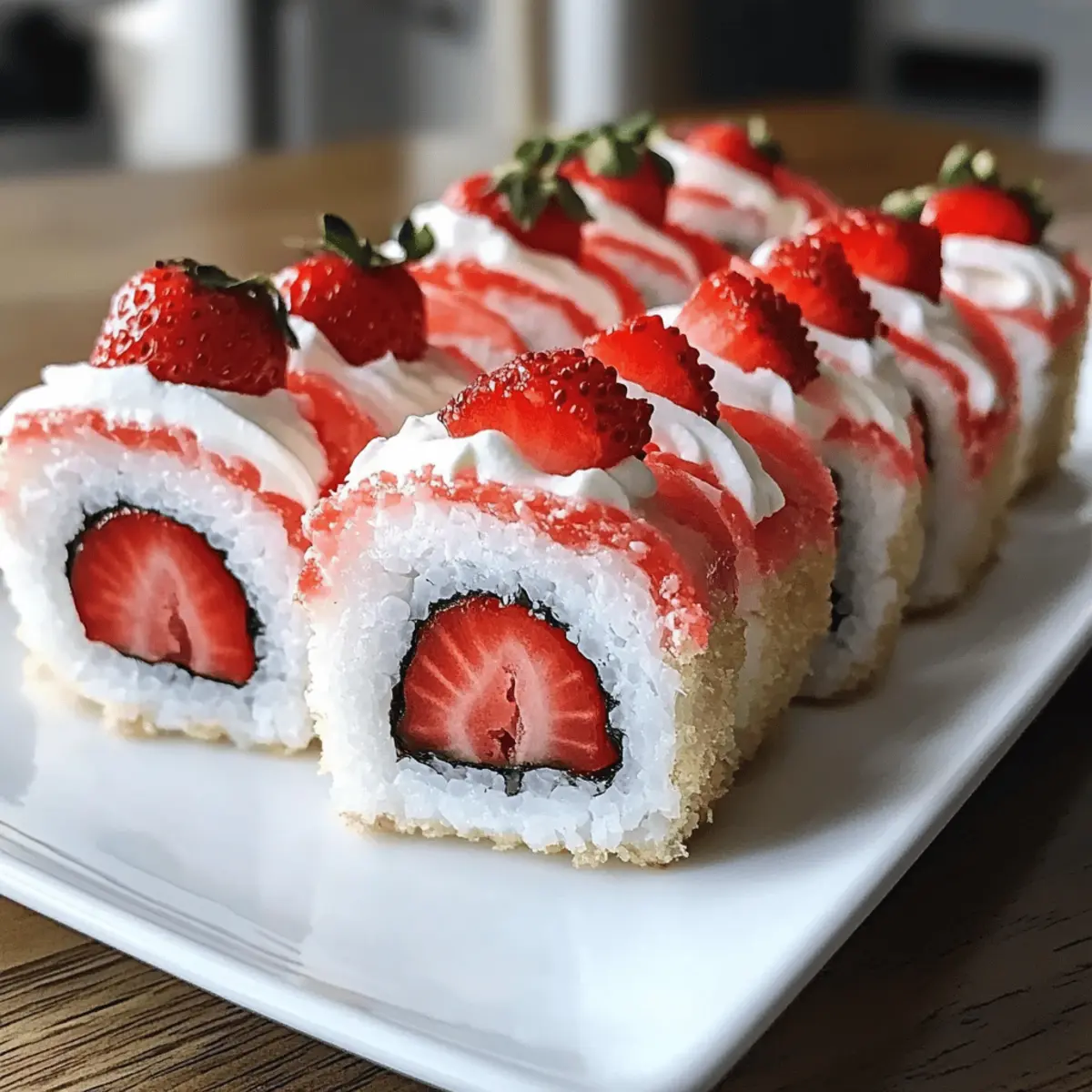 Erdbeerkuchen Sushi – Kreativer Dessertgenuss für Alle
