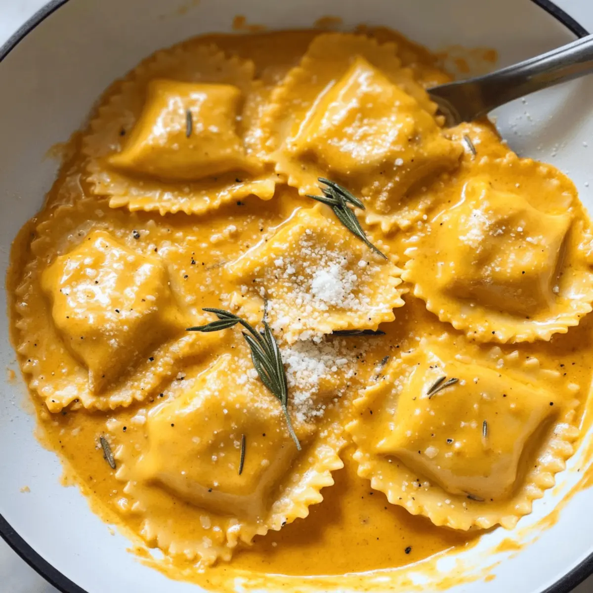 20 Minuten cremige Kürbis-Ravioli für jeden Abend