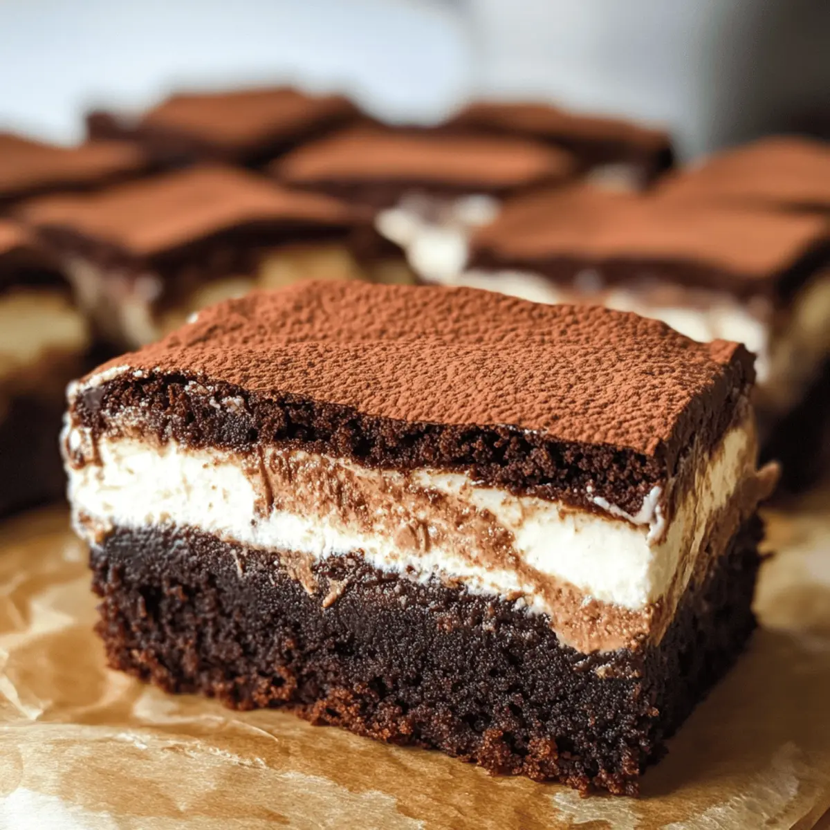 Tiramisu Brownies für den ultimativen Genuss