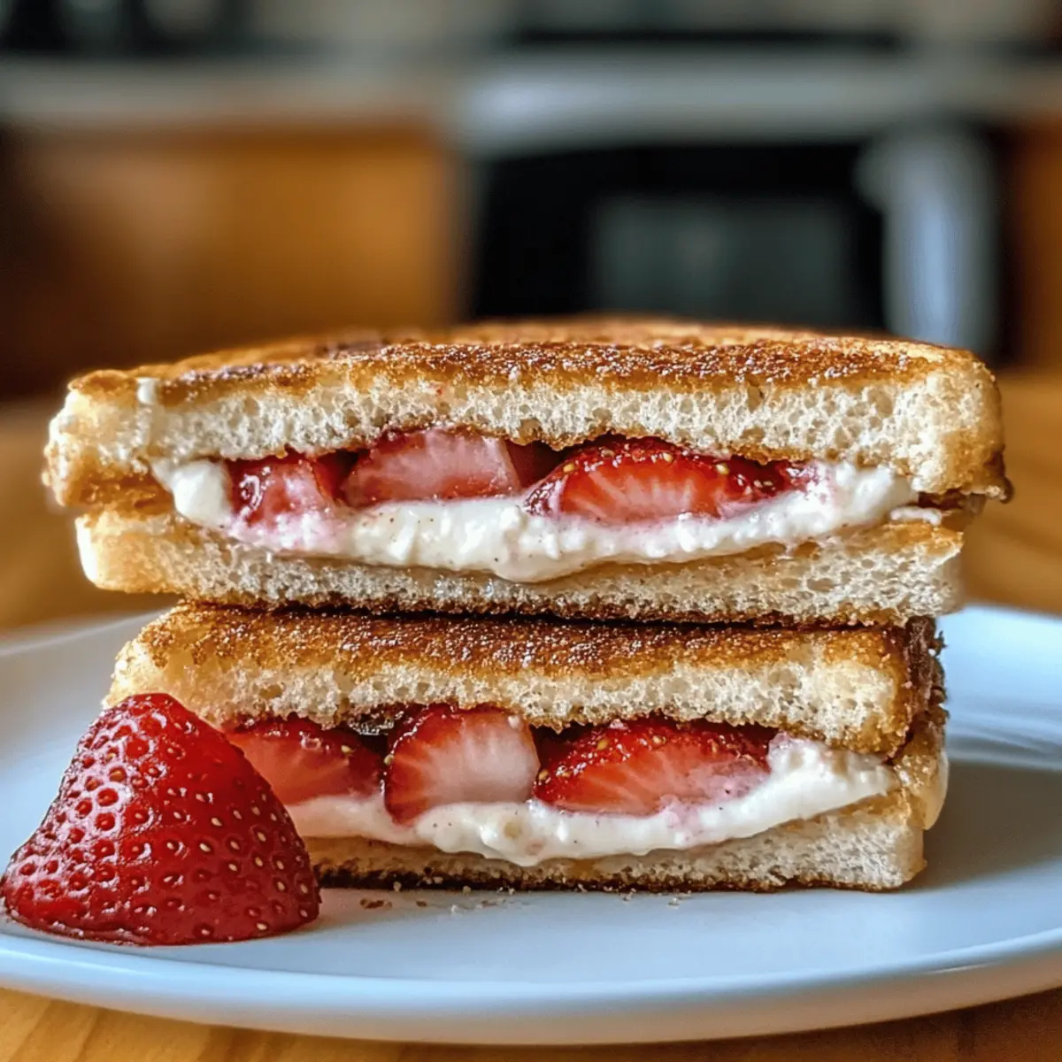 Frittierte Erdbeer-Käsekuchen-Sandwiches leicht gemacht