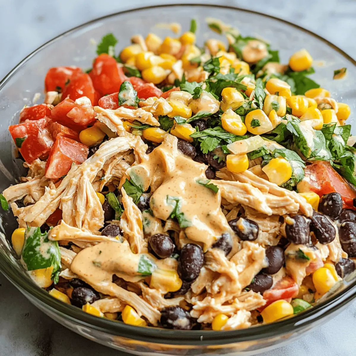 Südwestliche gewürzte Hähnchensalat für jeden Tag