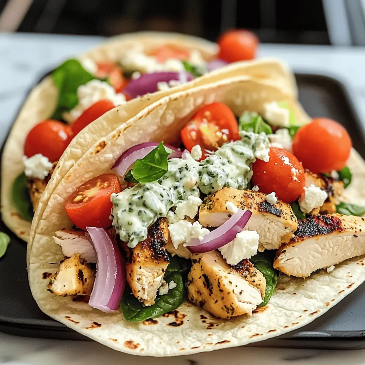 3-Schritte Mediterrane Hähnchen-Tacos für jeden Tag