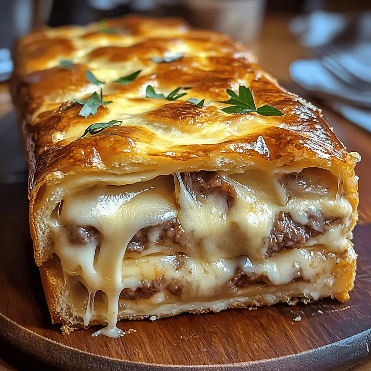Croque Cake Gourmet mit Rind und Käse Genuss