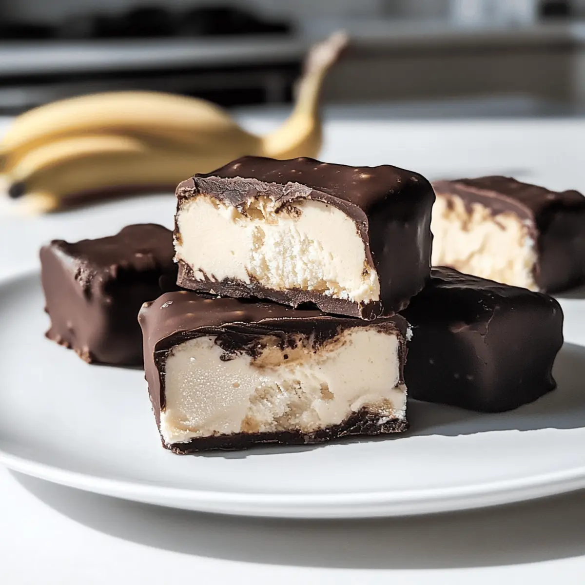 Vegane Eisriegel im Snickers Stil ganz einfach