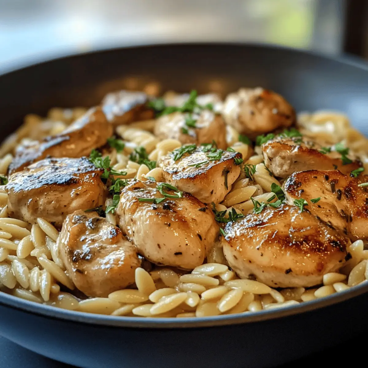 Marsala Hähnchen Orzo – Ein schnelles Wohlfühlessen