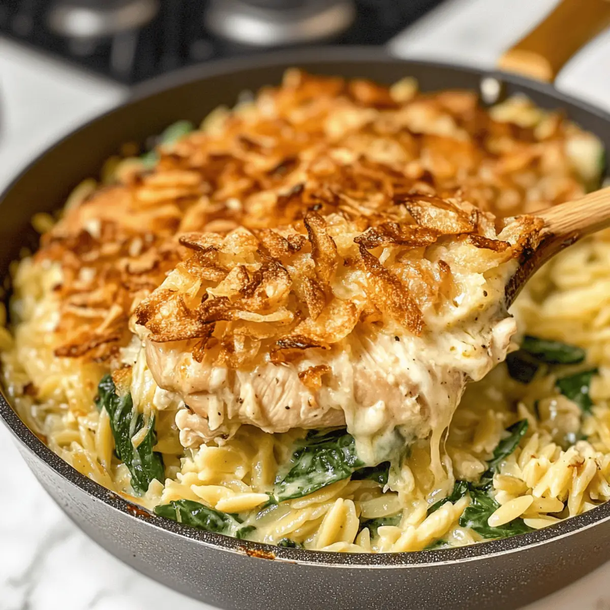 Monterey Hühnchen Eine Pfanne Orzo Schnell und Lecker