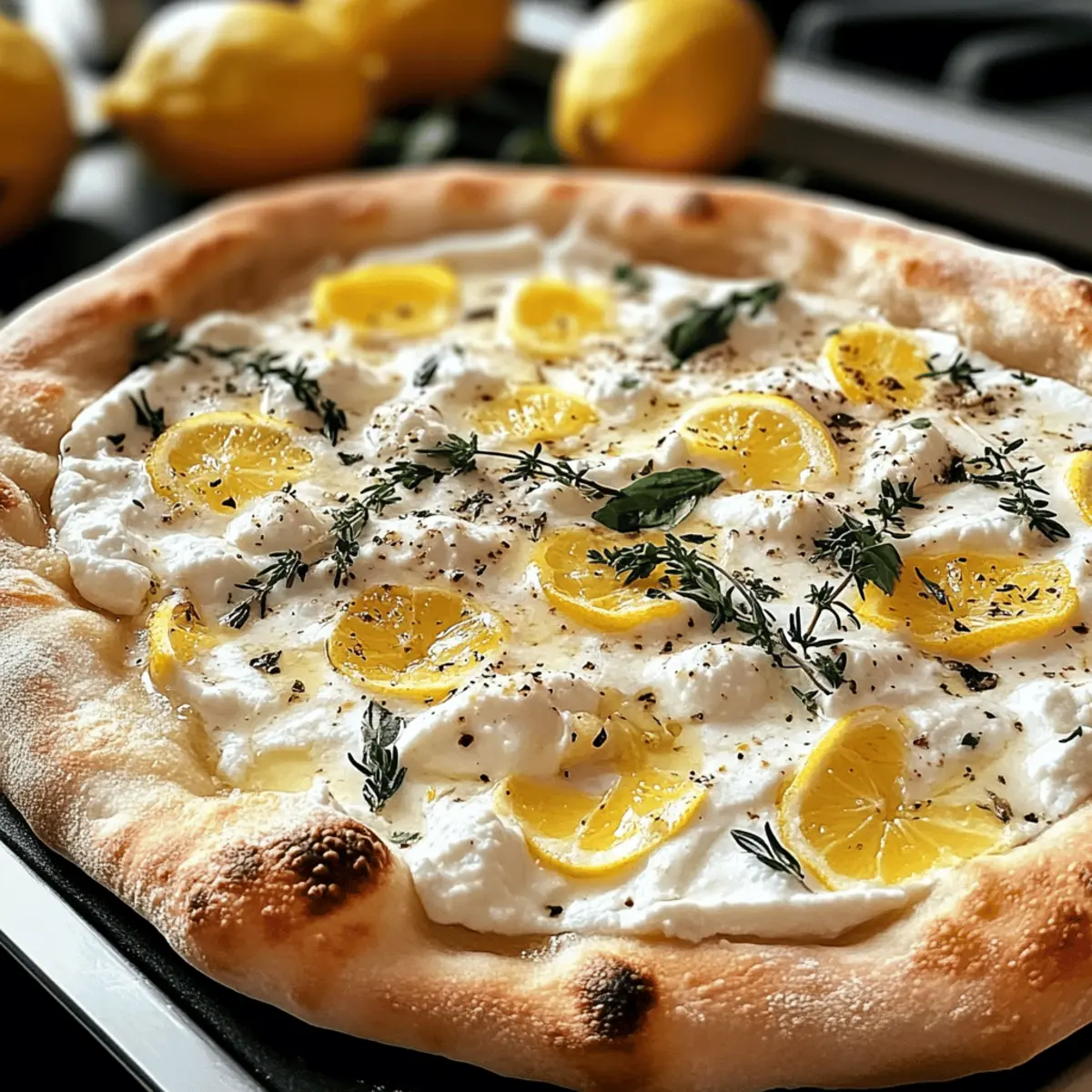 Zitronenpizza mit cremigem Käse ganz einfach selber machen