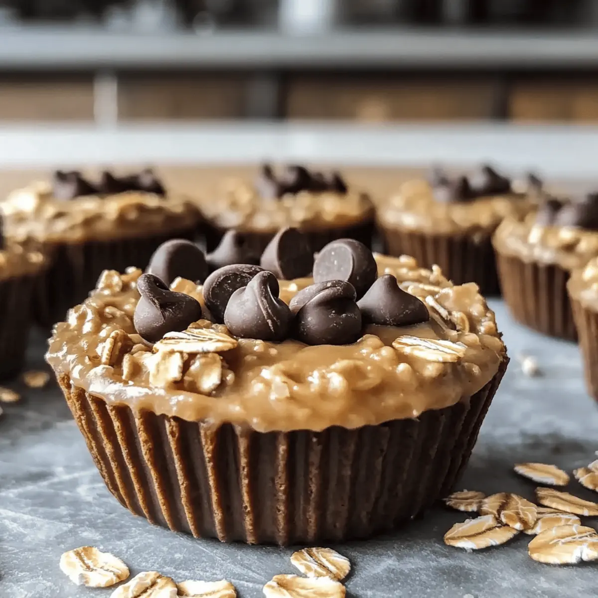 No-Bake Erdnussbutter Haferbecher in Minuten