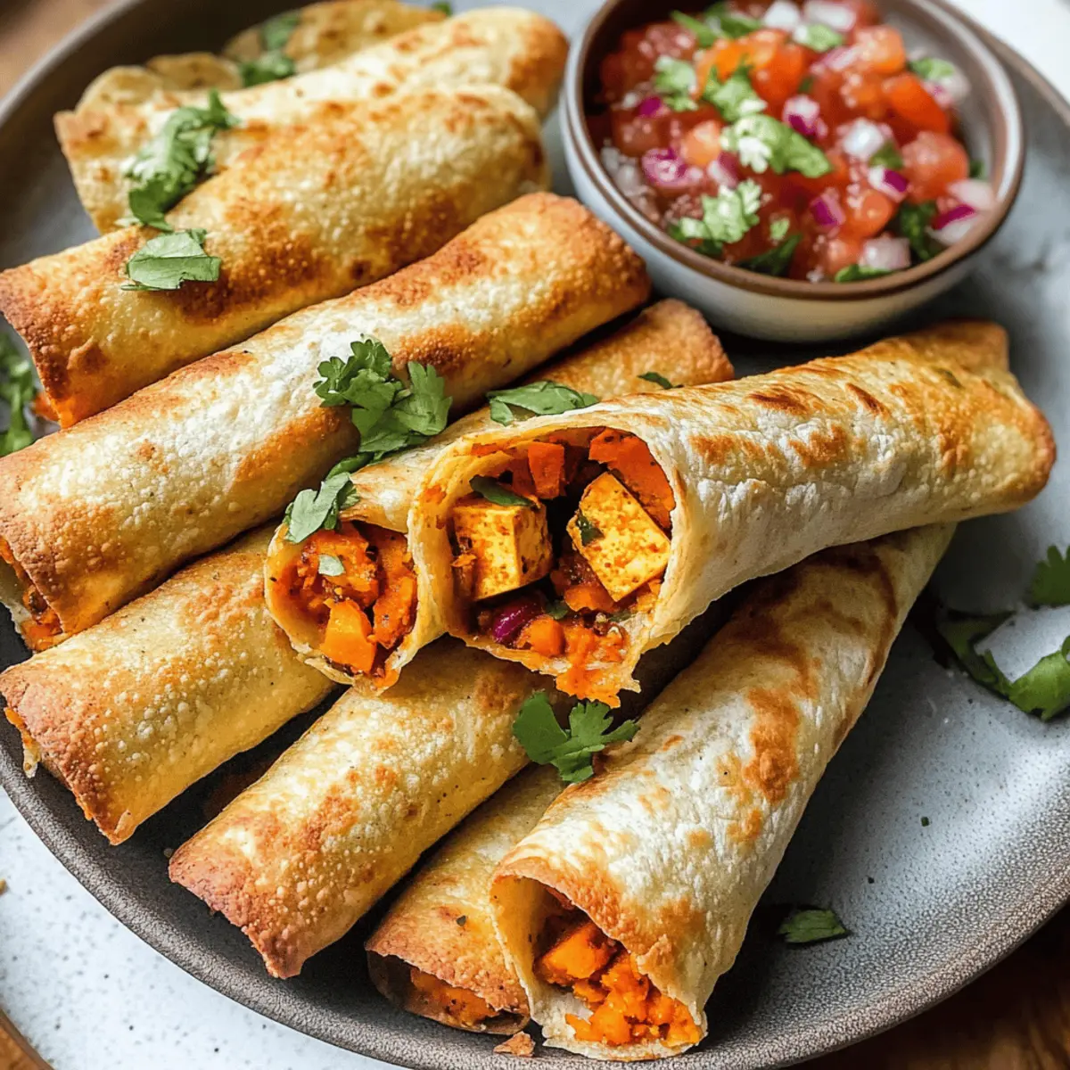 Einfache Vegane Taquitos für jeden Anlass