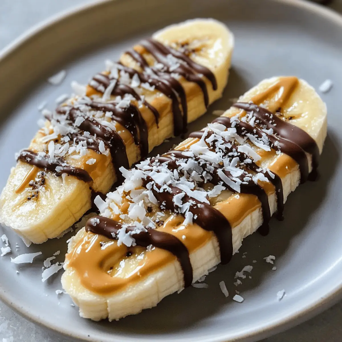 Gefrorene Bananensnacks mit Erdnussbutter und Schokolade