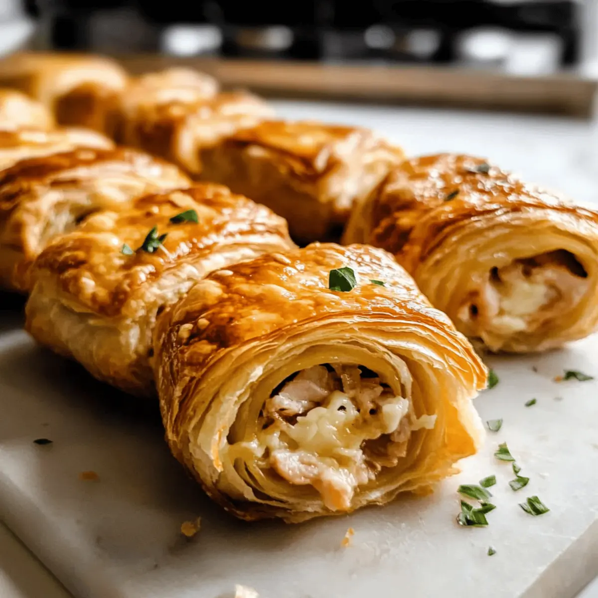 Puten- und Käse-Blätterteig-Roll-Ups für jede Party