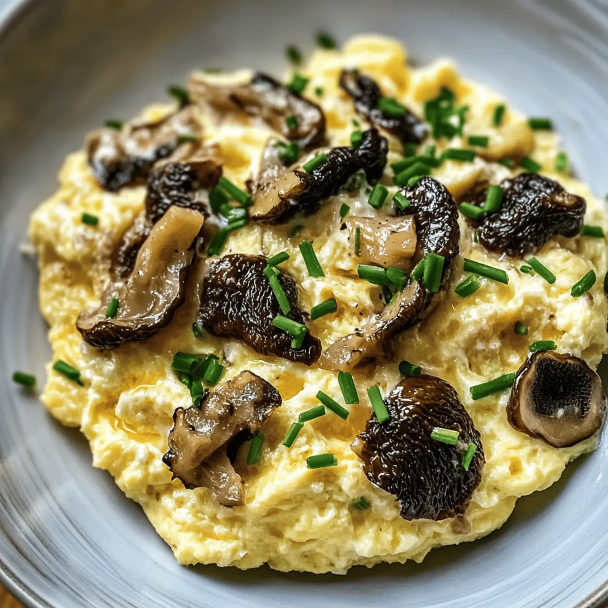 Rühreier mit Morchelpilzen für Gourmetliebhaber