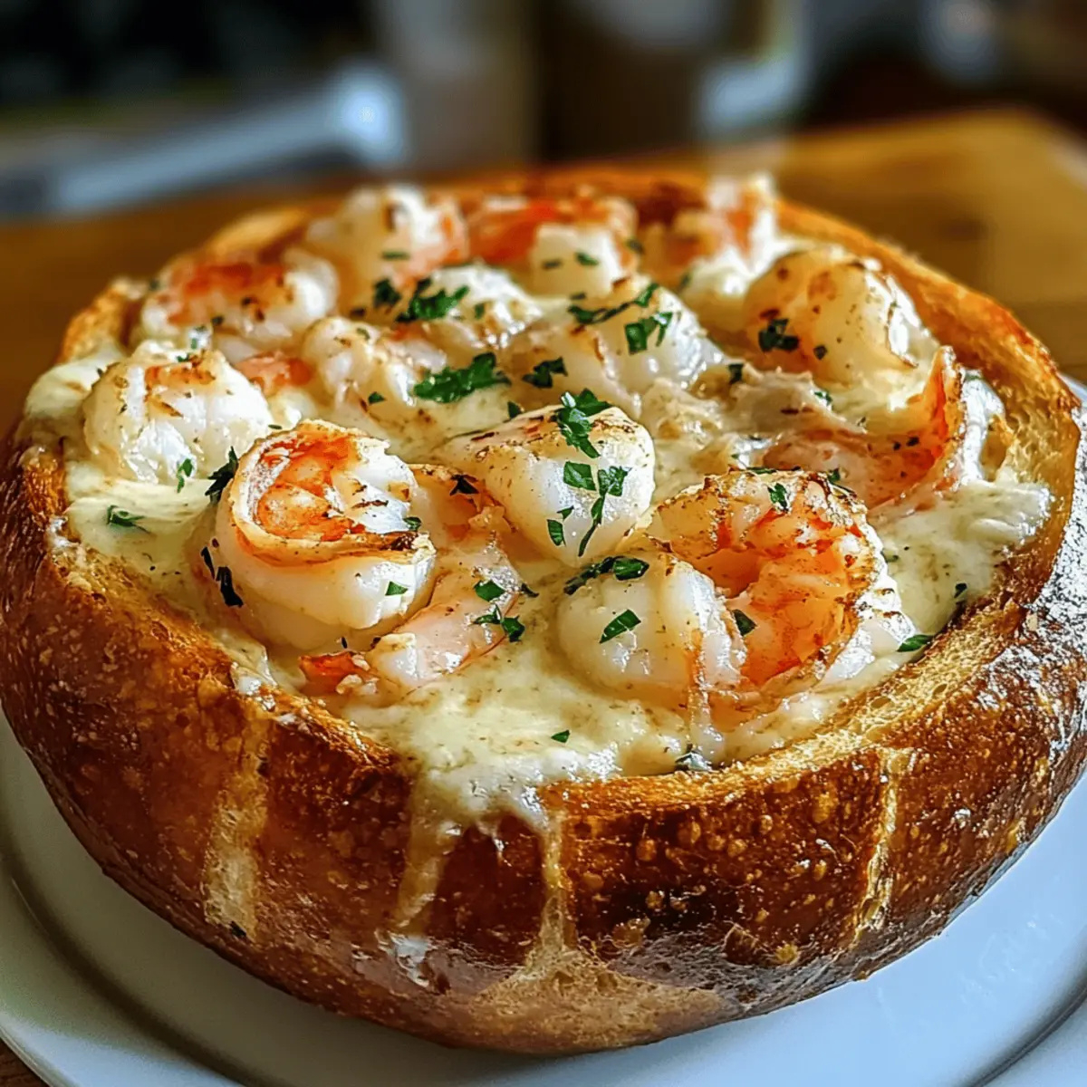 Gefülltes Meeresfrüchte-Brot-Schüssel für jeden Anlass