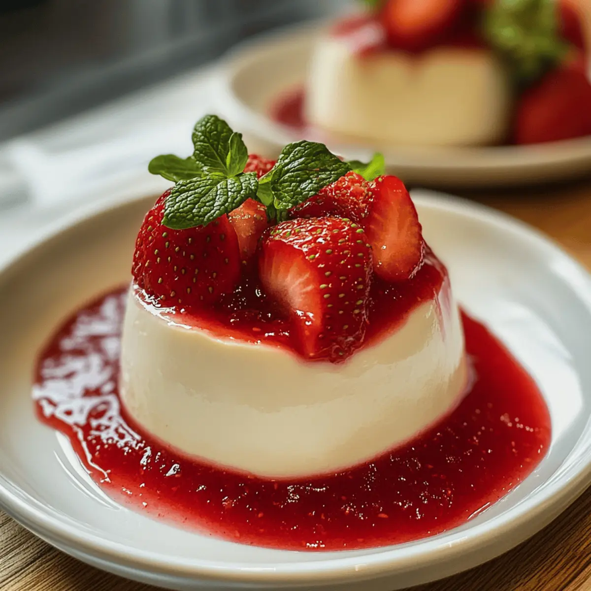 Zitronen-Buttermilch-Panna-Cotta mit Erdbeersauce