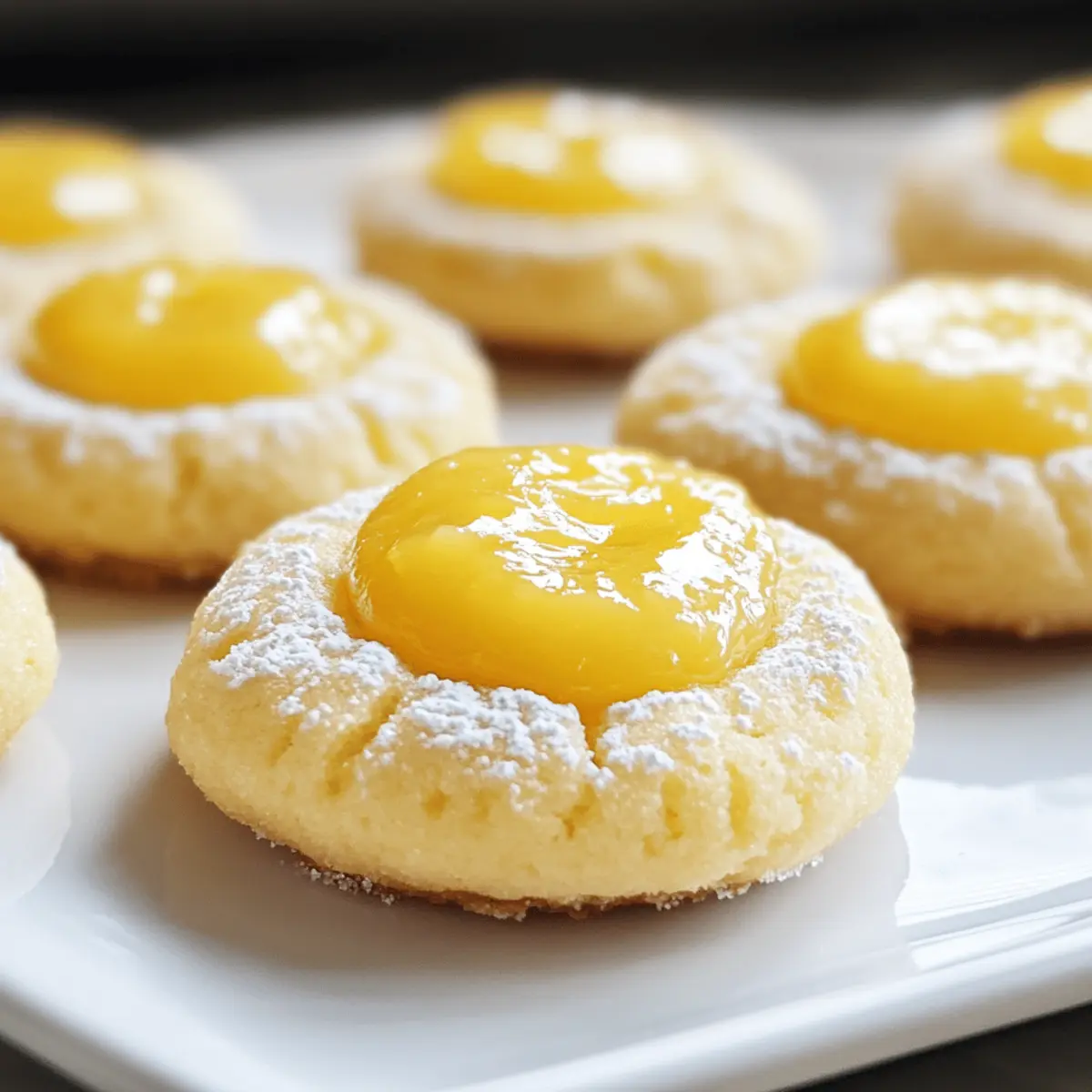 Zitronen-Daumenabdruckkekse mit köstlicher Füllung