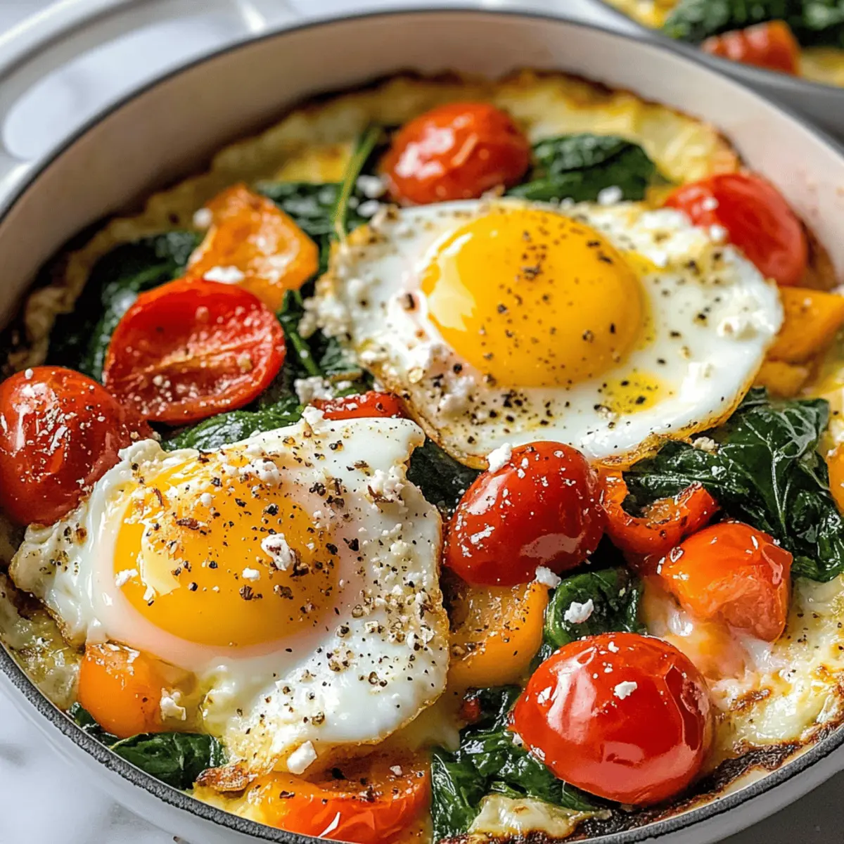 Gebackene Feta-Eier Rezept für ein mediterranes Frühstück