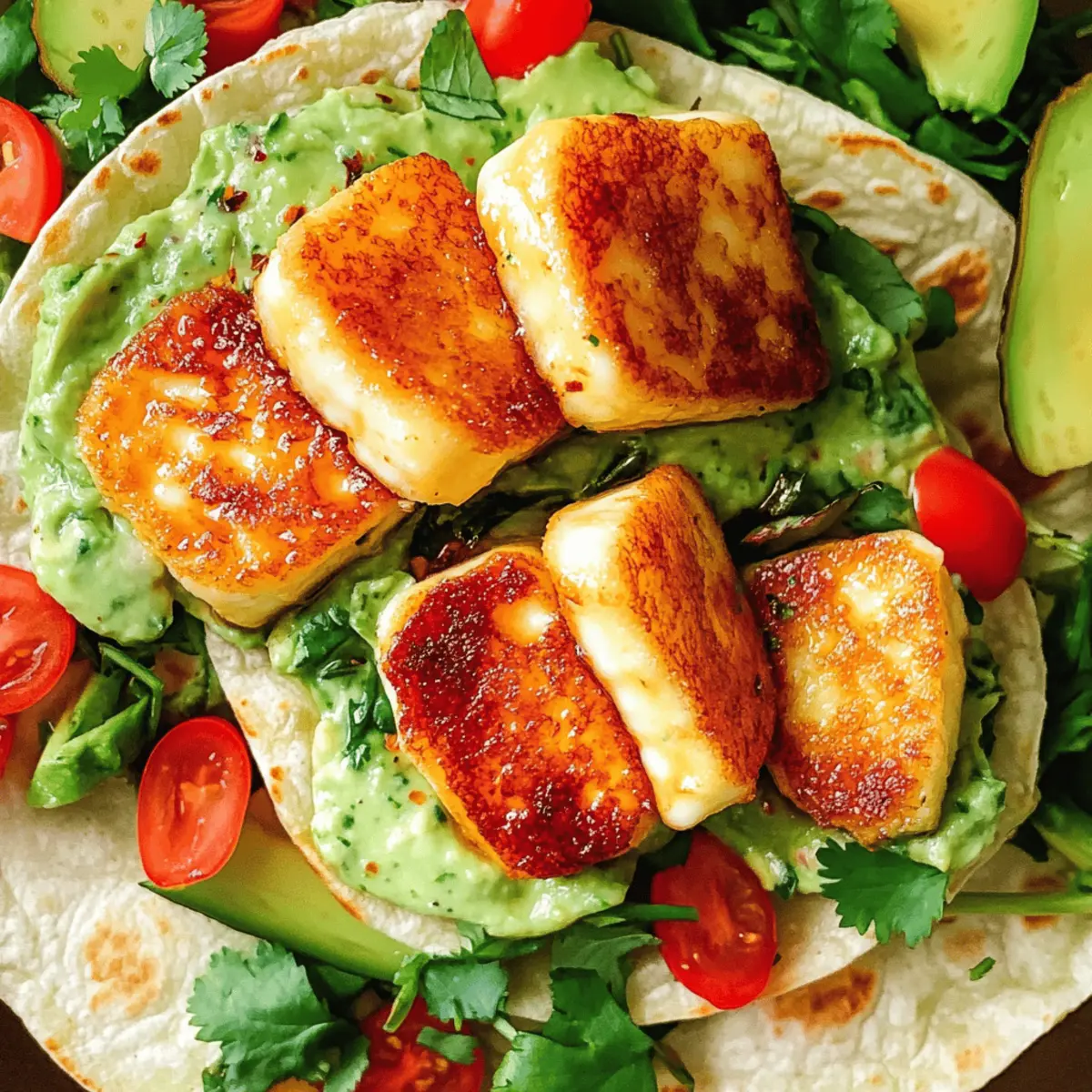 Halloumi-Wraps mit scharhem Honig in 15 Minuten