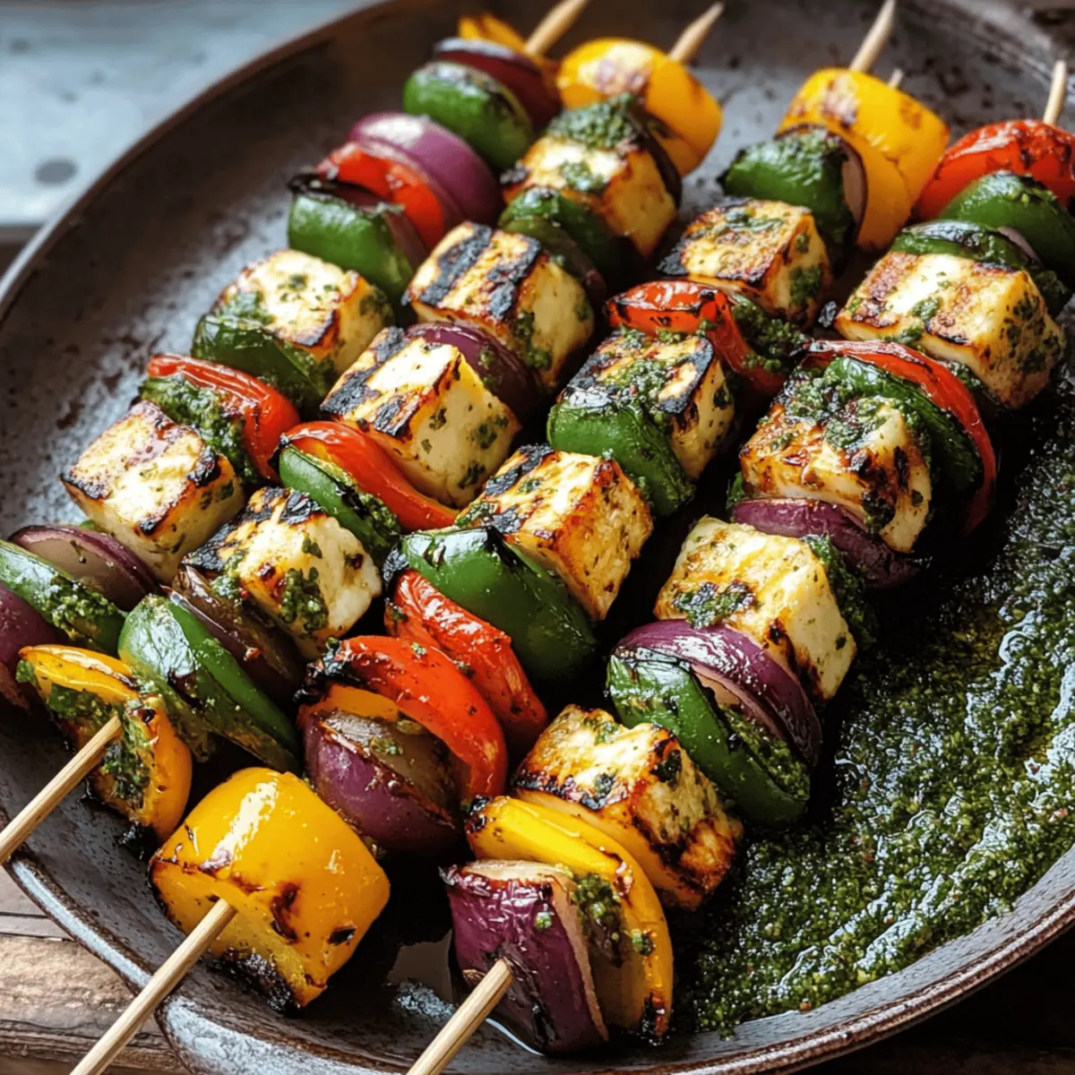 Grillgenuss: Gegrillte Gemüsespieße mit Halloumi