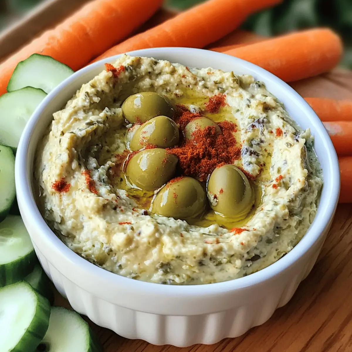 Verführerischer 2-Minuten-Grüne-Oliven-Dip Spaß für jede Party!