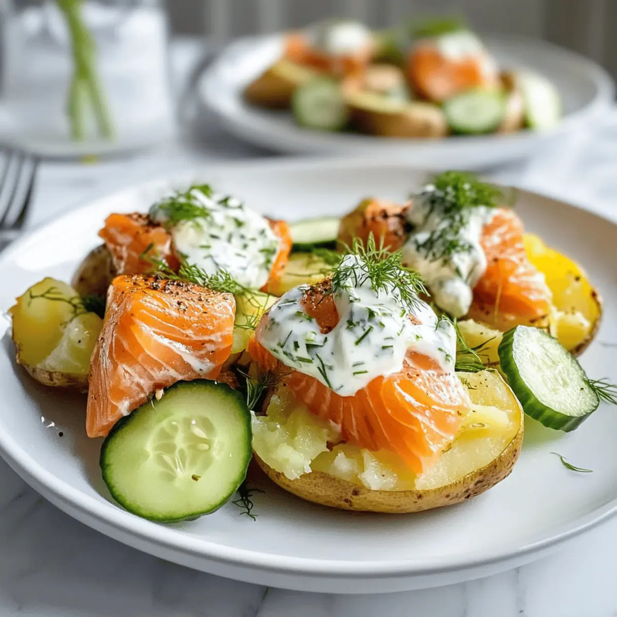 Räucherlachs mit Ofenkartoffeln ganz einfach zubereiten