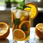 Einfacher Orangen-Zimt-Eistee