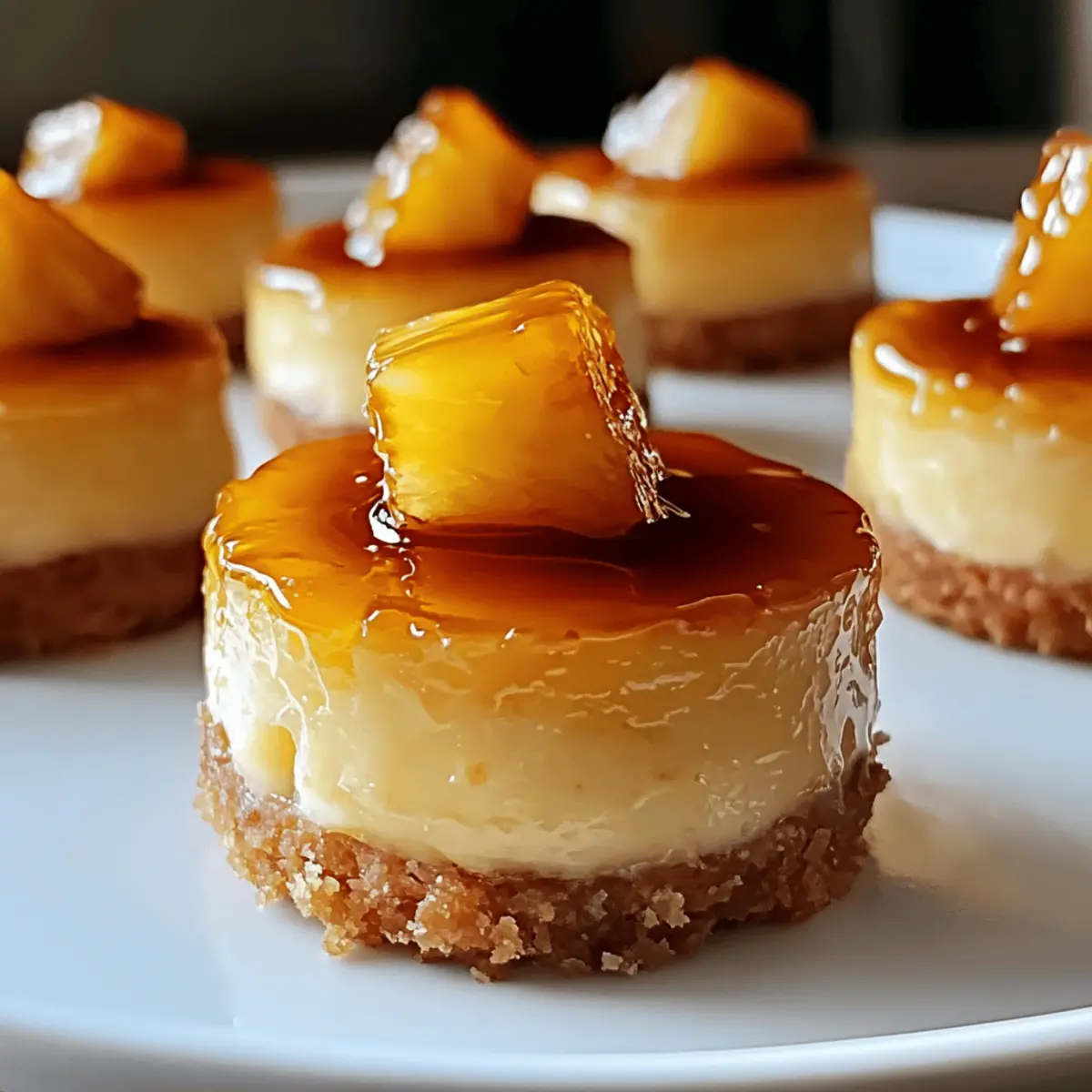 Mini-Ananas-Untenrum-Käsekuchen für den perfekten Genuss