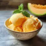 Cantaloupe Melone Zitrone Eis