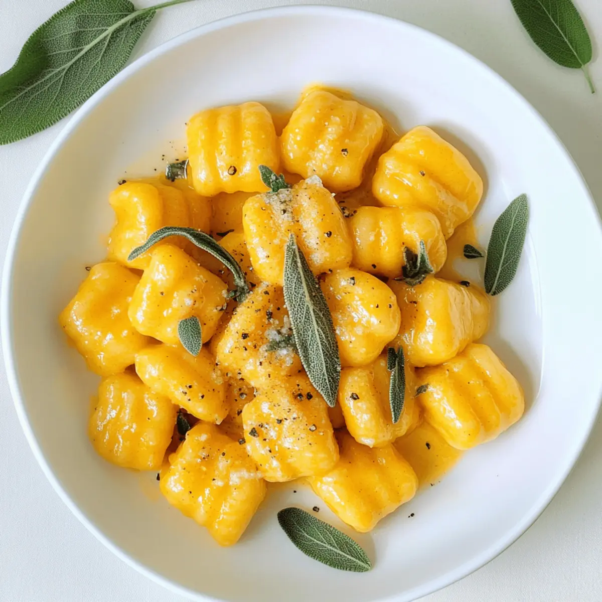 Kürbisgnocchi in veganer Salbeibutter