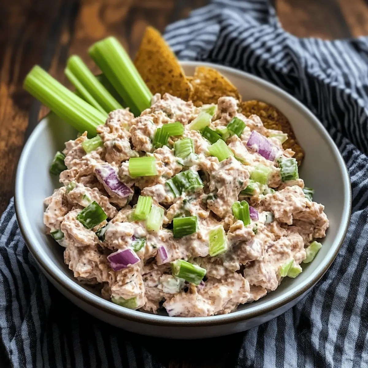 Hohe Protein Hüttenkäse Thunfischsalat für Fitnessfans