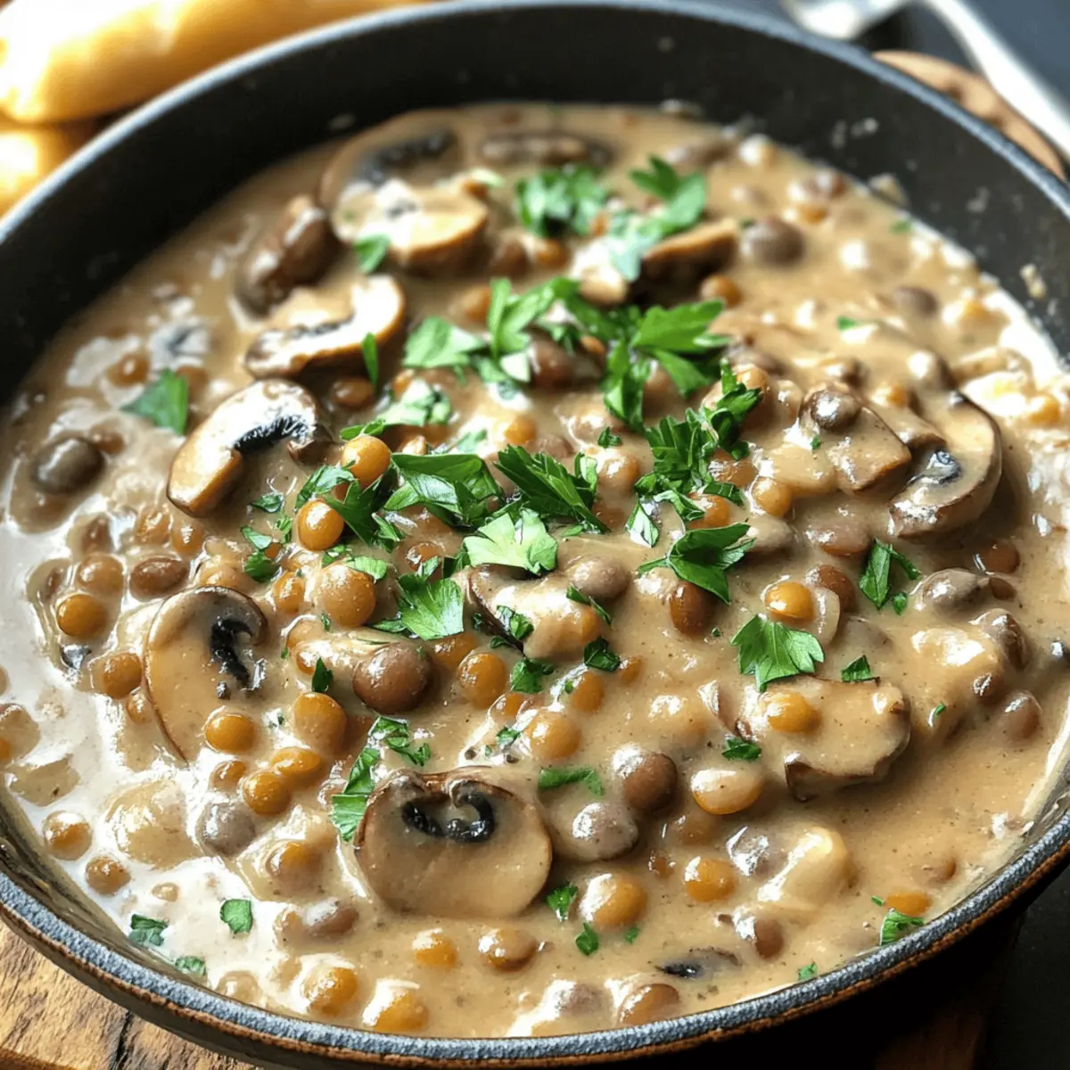 Linsen Pilz Stroganoff für den perfekten Genuss