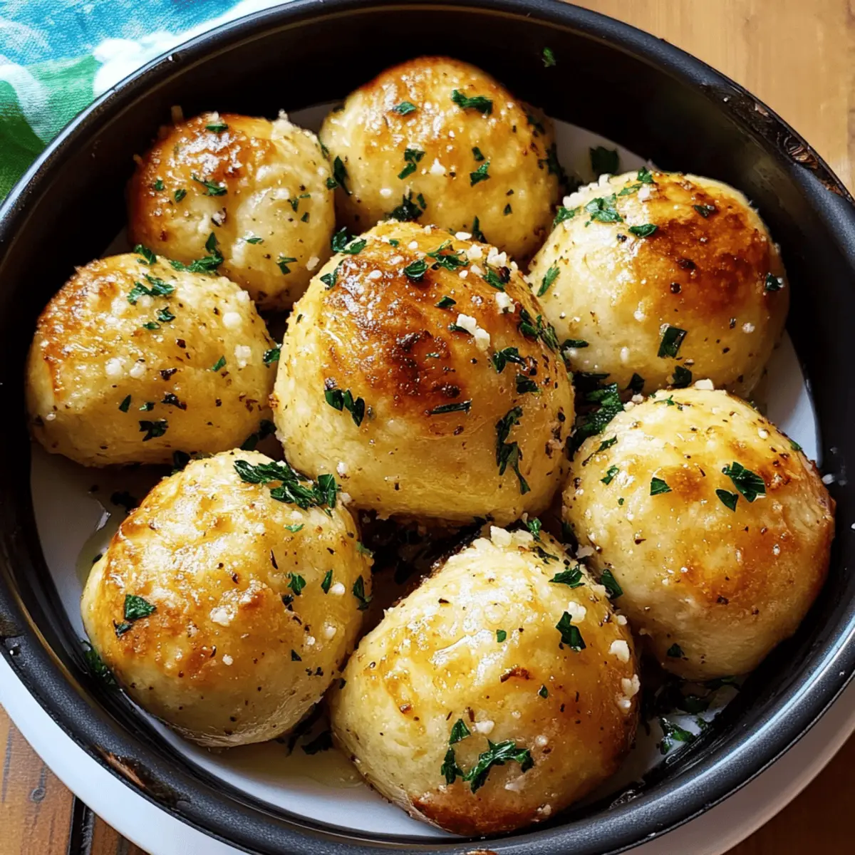 Luftfritteuse Knoblauchbrot in minuten zubereiten